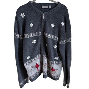 Croft & Barrow Winter‎ Cardinal Sweater L